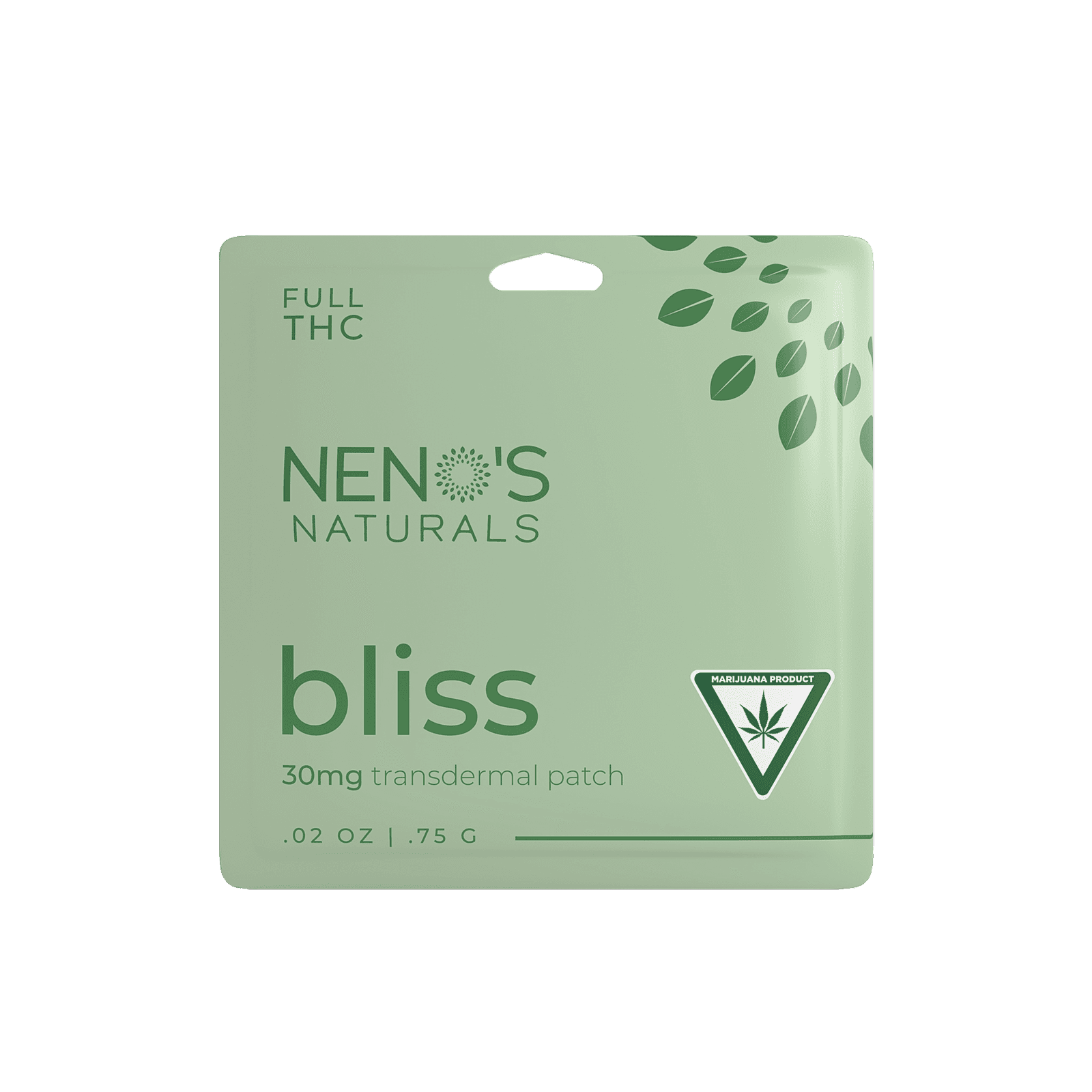 Neno's Naturals THC Bliss Patch 30mg - Transdermal Dab Patch